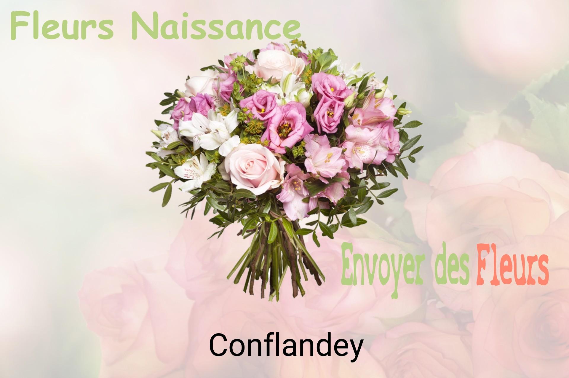 Bouquet de fleurs de naissance livré à Conflandey